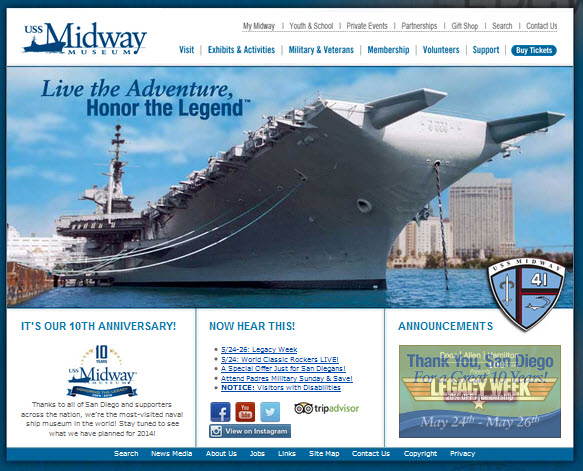 USS Midway Web site